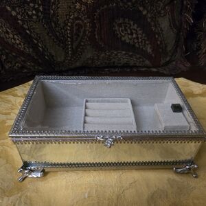 Nicole Miller Silver Jewelry Box